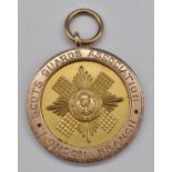 Scots Guards Association London Branch 9ct gold badge inscribed E C T Cutler, M.C 1945