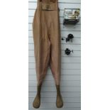 Pair of Snowbee chest waders approximately size 8, Matt Hayes Ultimate Fishing DVD collection and