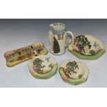 Royal Doulton Seriesware comprising Gaffers, Nightwatchman and Gum Trees, tallest 20cm