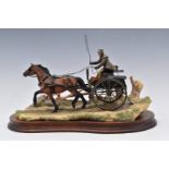 Border Fine Arts limited edition 117/1250 James Herriot pony and trap figure signed Ayres, H26 x