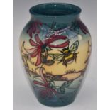 Dennis Chinaworks signed limited edition 6/? baluster vase decorated in the Bumblebee pattern, dated