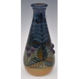 Dennis Chinaworks signed edition no 1 covered flask vase decorated with spider on relief moulded