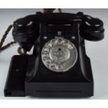 Vintage GPO 330CB E2 black Bakelite telephone