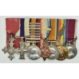 British Army Scots Guards WW1 Military Cross group of seven medals comprising MBE, Military Cross