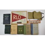 Collection of militaria including Royal Artillery instruction manuals, training pamphlets, gunnery