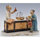 Capodimonte signed limited edition 639 figural group The Pharmacist, H20cm