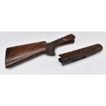 Perazzi semi-pistol grip shotgun stock (41.5cm long) and chequered forend (26.5cm long)