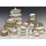 Approximately 135 pieces of Royal Worcester dinner and tea ware decorated in the Windsor pattern,