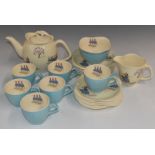 Approximately twenty one pieces of Beswick retro/kitsch tea ware decorated in the Ballet pattern