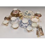 Royal Crown Derby tea ware including 2451 pattern, Minton cup and saucer, Locke and Co Worcester