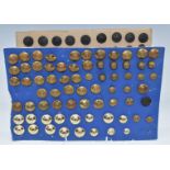 Collection of approximately one hundred and thirty brass, Staybrite and plastic uniform buttons