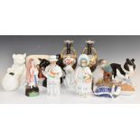 A collection of ceramics to include Royal Crown Derby, Beswick sheepdog / collie, Staffordshire