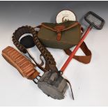 A collection of shooting accessories including cartridge bag and belt, Napier Bigfoot magnetic