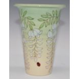 Dennis Chinaworks signed limited edition 10/? flute vase decorated with jasmine for Gala Day 2005,