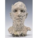 Studio pottery / stoneware bust, H35