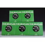 Approximately 50 singles including The Beatles green and white cover reissues