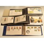 GB Commonwealth and world collection of first day covers, covers and coin covers in four small