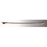 F R Hellmer, Prague violin bow, overall length 74cm, weight approximately 57.5g