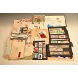 GB and world stamps loose in bags on envelopes and on pieces, GB first day covers etc