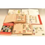 GB and world stamp collection from QV issues to QEII, in seven volumes including 'the Triumph' stamp