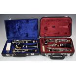 Yamaha YCL 26 clarinet and a Buffet B12 clarinet, both in cases