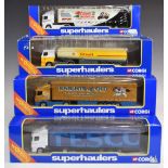 Twenty Corgi Superhaulers 1:64 scale diecast model lorries including Volvo Curtain Side Kit Kat,