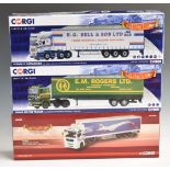 Three Corgi Hauliers of Renown 1:50 scale limited edition diecast model HGVs comprising N.G.