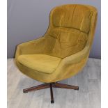 Reeves and Thomas retro / mid century modern egg chair with faux rosewood metal base