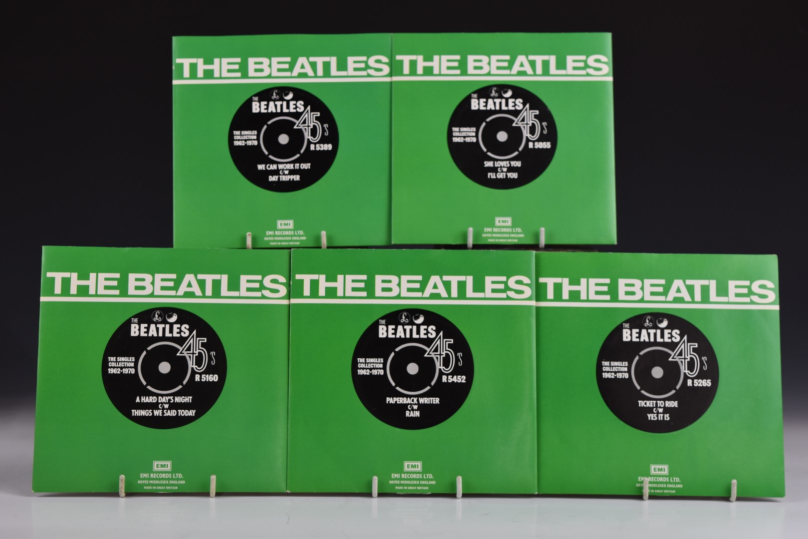 Approximately 50 singles including The Beatles green and white cover reissues - Image 2 of 4