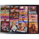 Thirty Playboy vintage erotica magazines dating from 1976 onwards