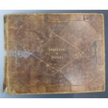 A 19thC leather-bound Grand Tour album 'Souvenir of Naples', mostly named Italian prints but