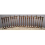 Five Victorian cast iron railing panels, possibly by Coalbrookdale or similar, each 62 x 41cm