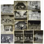 Early 20thC glass plate and other negatives to include river regatta, beach scenes, portraits, dogs,