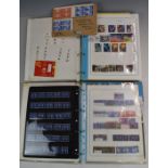 GB mint and used stamp collection in eight folders from QV to QEII including postal history,