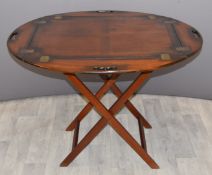 Mahogany butler’s table with folding flap tray, length when extended 102cm
