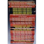 Thirty-four Victor and Warlord boys action/adventure annuals.