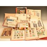 GB and world stamps collection in albums, organized in envelopes and loose.