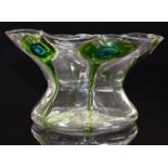 James Powell and Son (Whitefriars) / Stuart Crystal style Art Nouveau glass bowl, diameter 25,