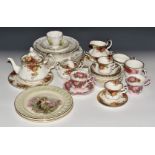 A collection of approximately thirty seven pieces of tea and other ware including Royal Albert Old