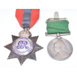 British Army Queen Victoria Long Service Medal named to 253 Sergeant J B Fasham, 1st Volunteer