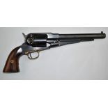 Pietta .44 Colt style six-shot single action revolver with brass trigger guard, wooden grips and 8