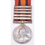 British Army Queen's South Africa Medal with clasps for Transvaal, Cape Colony, Orange Free State,