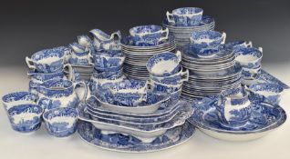 Approximately one hundred and sixty pieces of Spode Italian dinner and teaware including tureens,