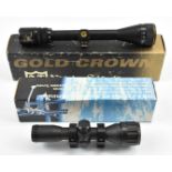 Two rifle scopes Nikko Stirling Silver Crown 3-9x40 in Nikko Stirling box and JSR 6x32 Mini PX Red/
