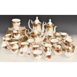 Approximately seventy pieces of Royal Albert Old Country Roses dinner and teaware, tallest 26cm
