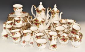 Approximately seventy pieces of Royal Albert Old Country Roses dinner and teaware, tallest 26cm