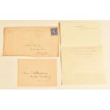 WW2 interest Field Marshal Montgomery's autograph with postage envelope from HQ British Army of