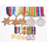 WW2 medal group of five comprising 1939-1945 Star, Atlantic Star, Africa Star with clasp for North
