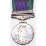 British Army General Service Medal with clasp for Borneo named to 23984087 Fusilier P O'Brien, Royal