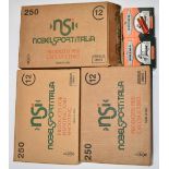 Seven-hundred 12 bore  NSI Nobel Sportitalia Prima Fibre shotgun cartridges, all in original